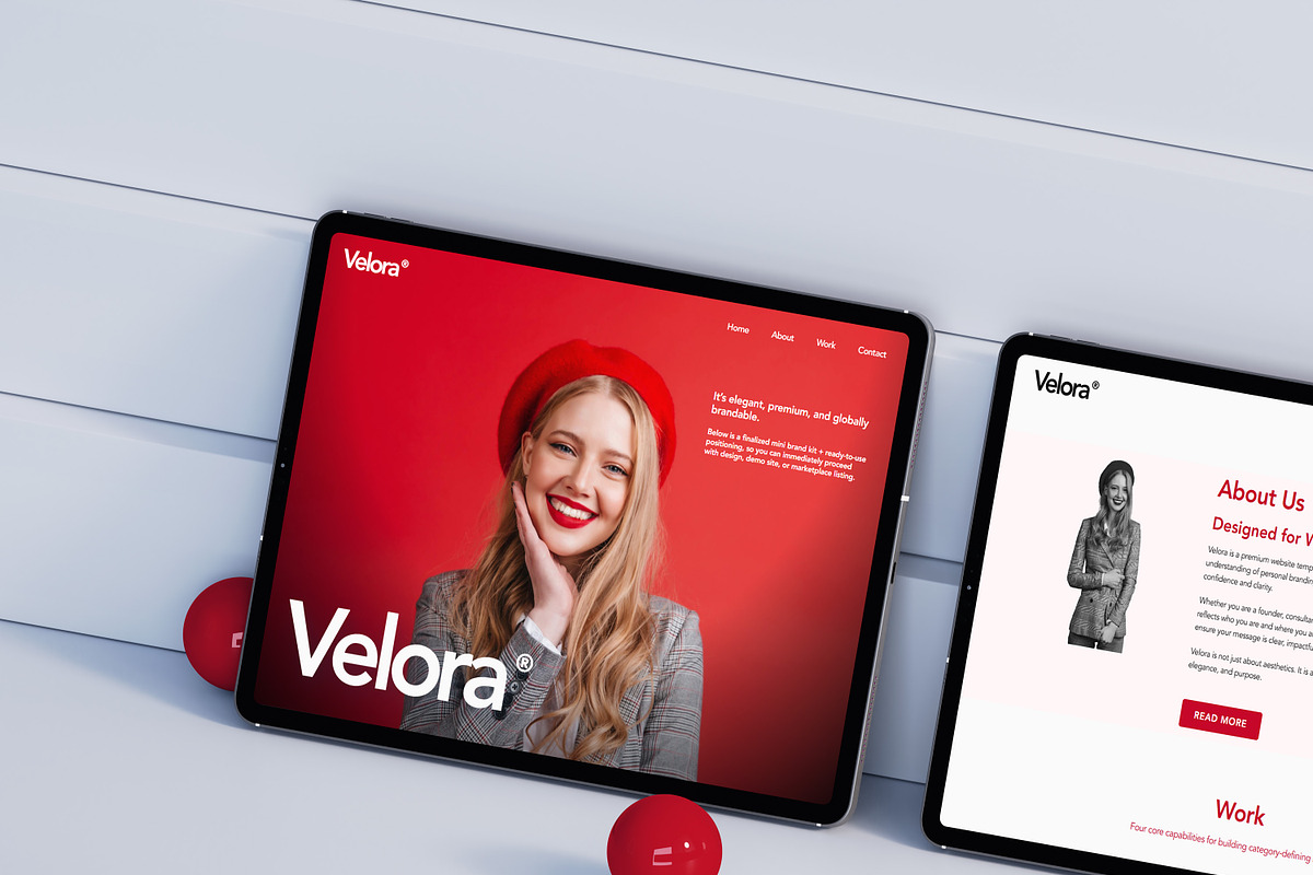 VELORA | Portfolio WordPress theme, a WordPress Template by Cubex Design (Photo 3 of 8)