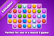 Match 3 Gem Game Pieces, an Illustration by Vectricity Designs (Thumbnail 2 of 3)