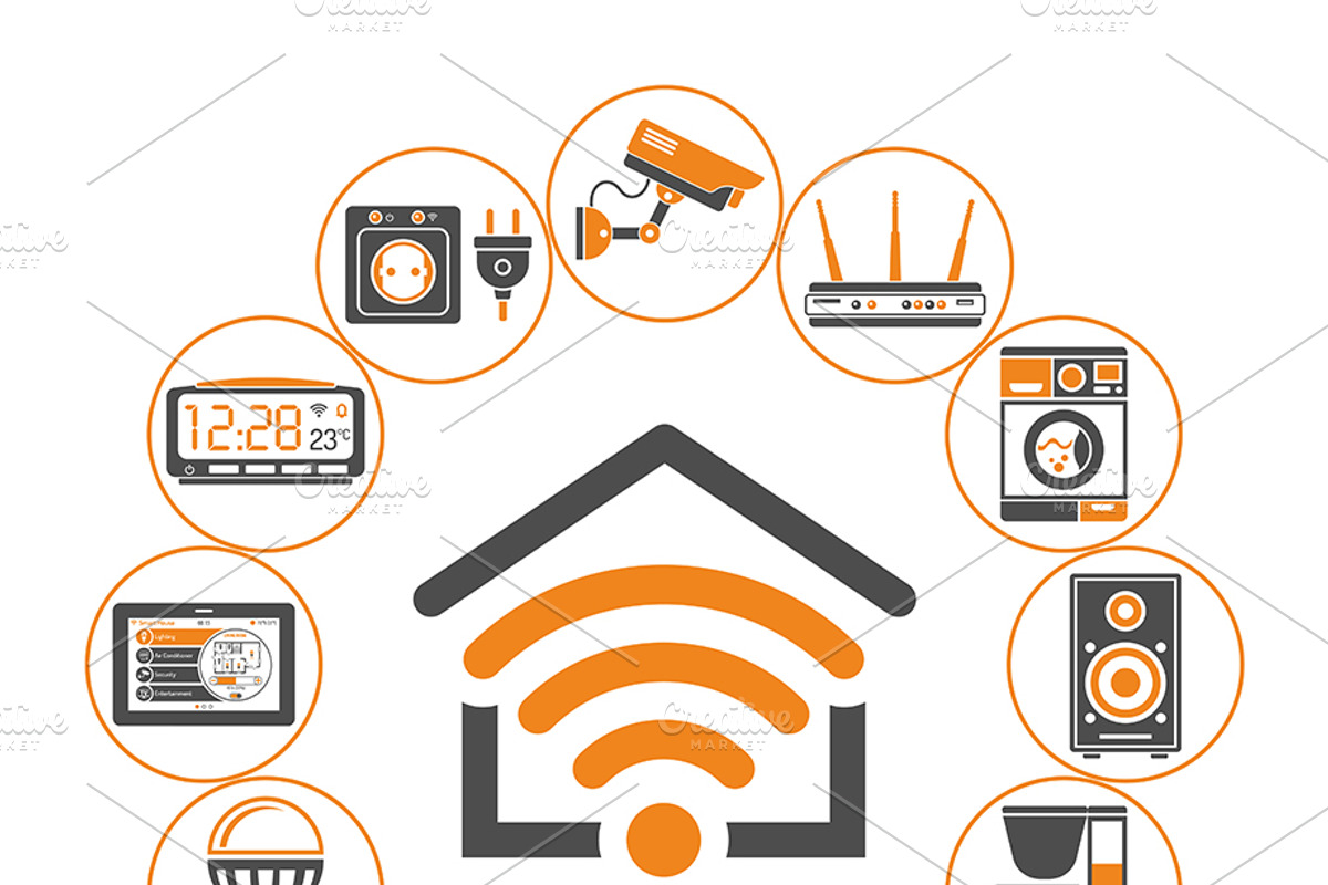 Smart Home and Internet of Things, a Technology Illustration by TAlex (Photo 3 of 7)