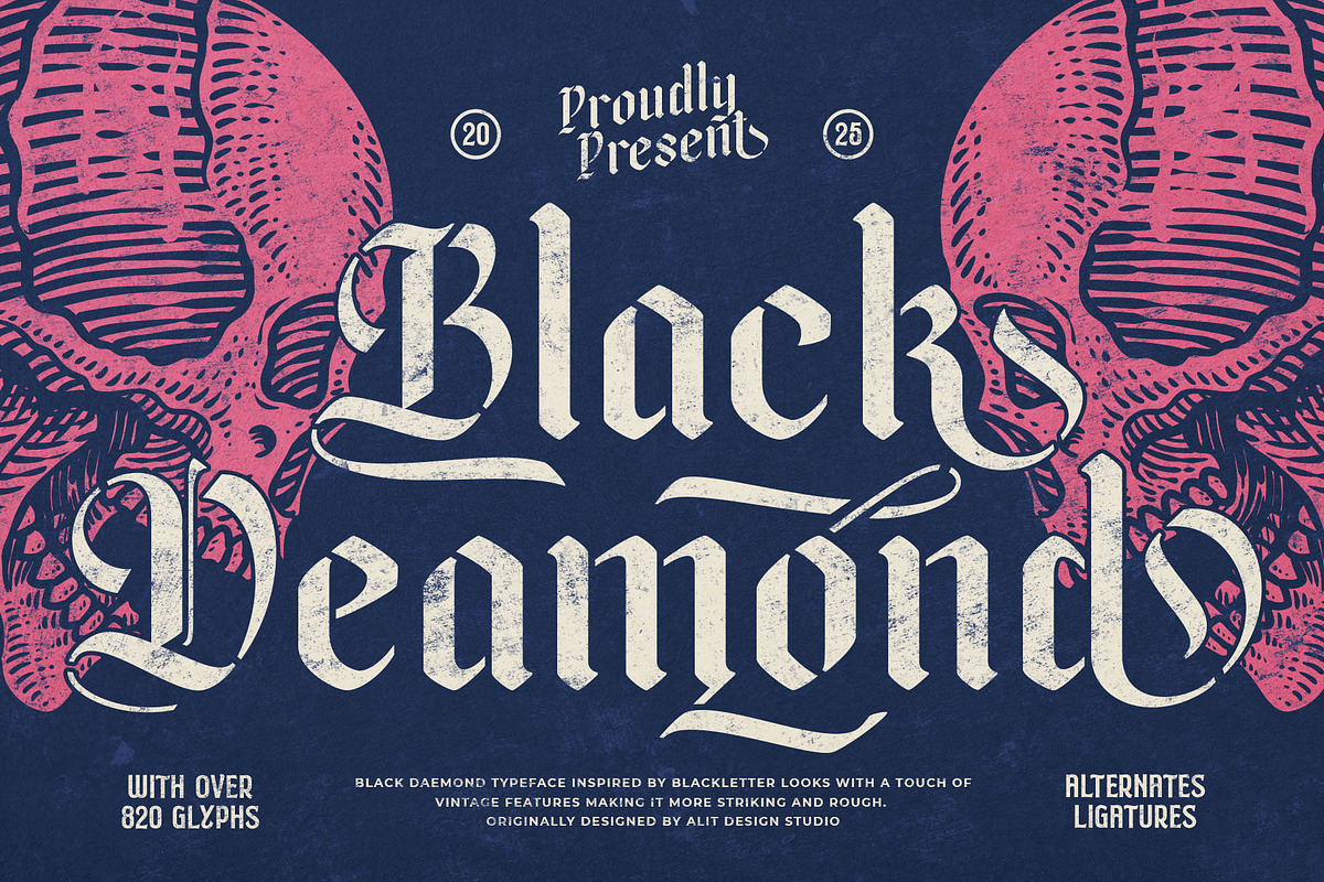 Black Deamond Typeface, a Blackletter Font by alit design (Photo 1 of 17)