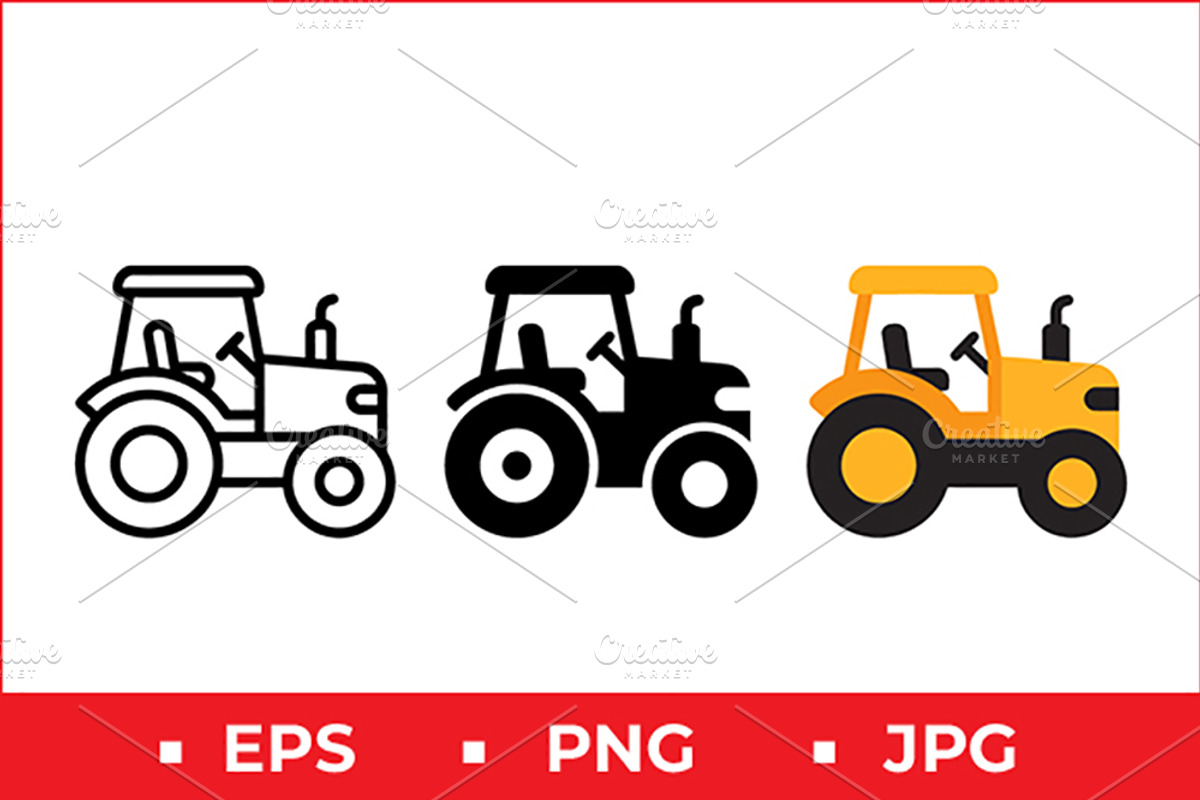 Tractor Vector Icons, a Solid Icon by Artonix (Photo 1 of 2)