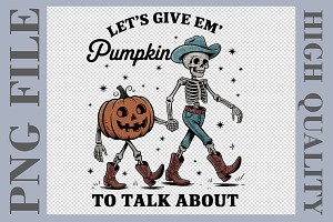 Pumpkin to Talk About Skeleton PNG