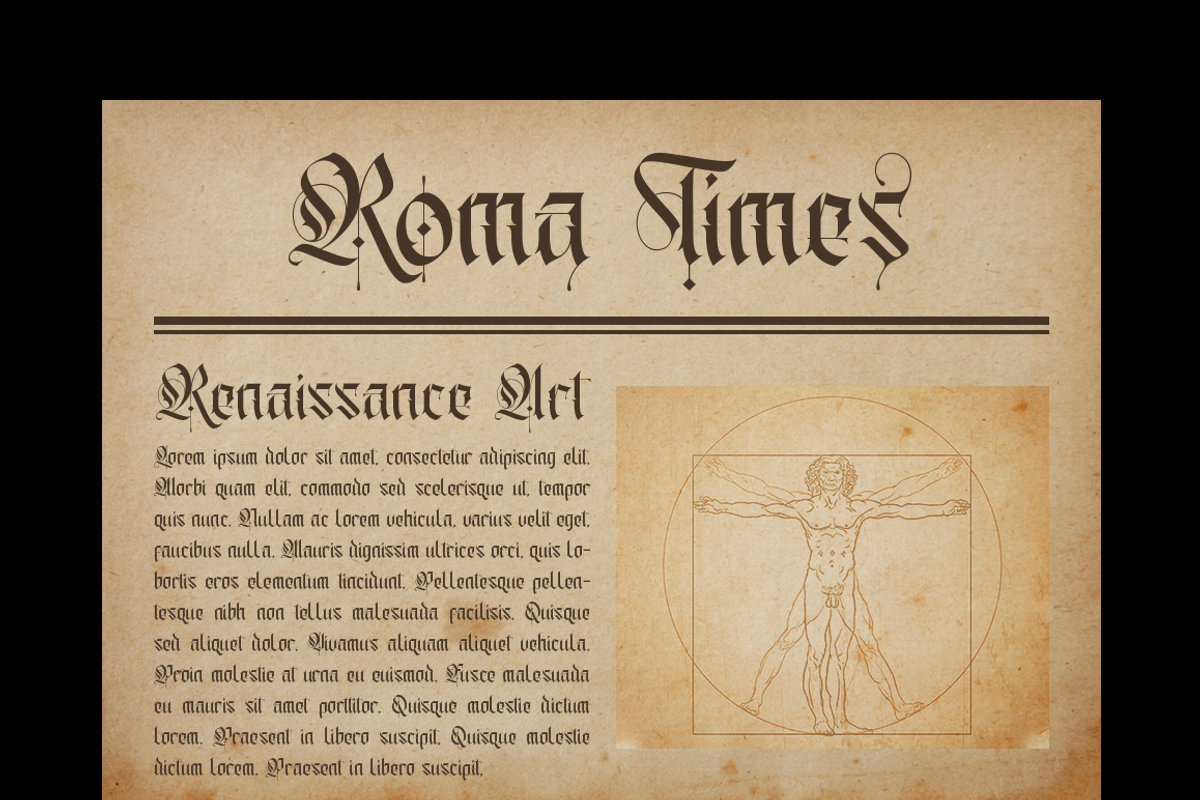 Gold Empire - Blackletter Font, a Blackletter Font by RockboyStd (Photo 10 of 16)
