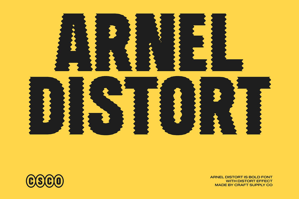 Arnel Distort, a Sans Serif Font by Craft Supply Co. (Photo 1 of 8)
