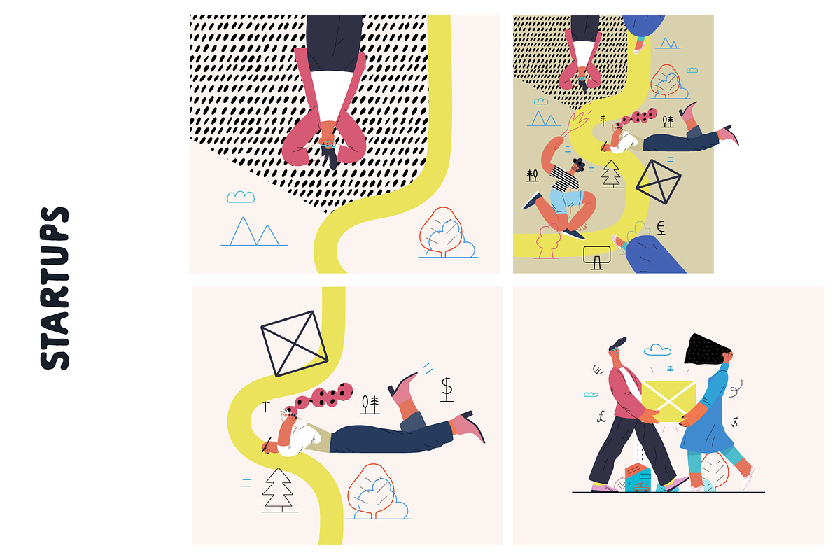 Startups flat vector illustrations, a Templates & Theme by Grivina's shop (Photo 23 of 45)