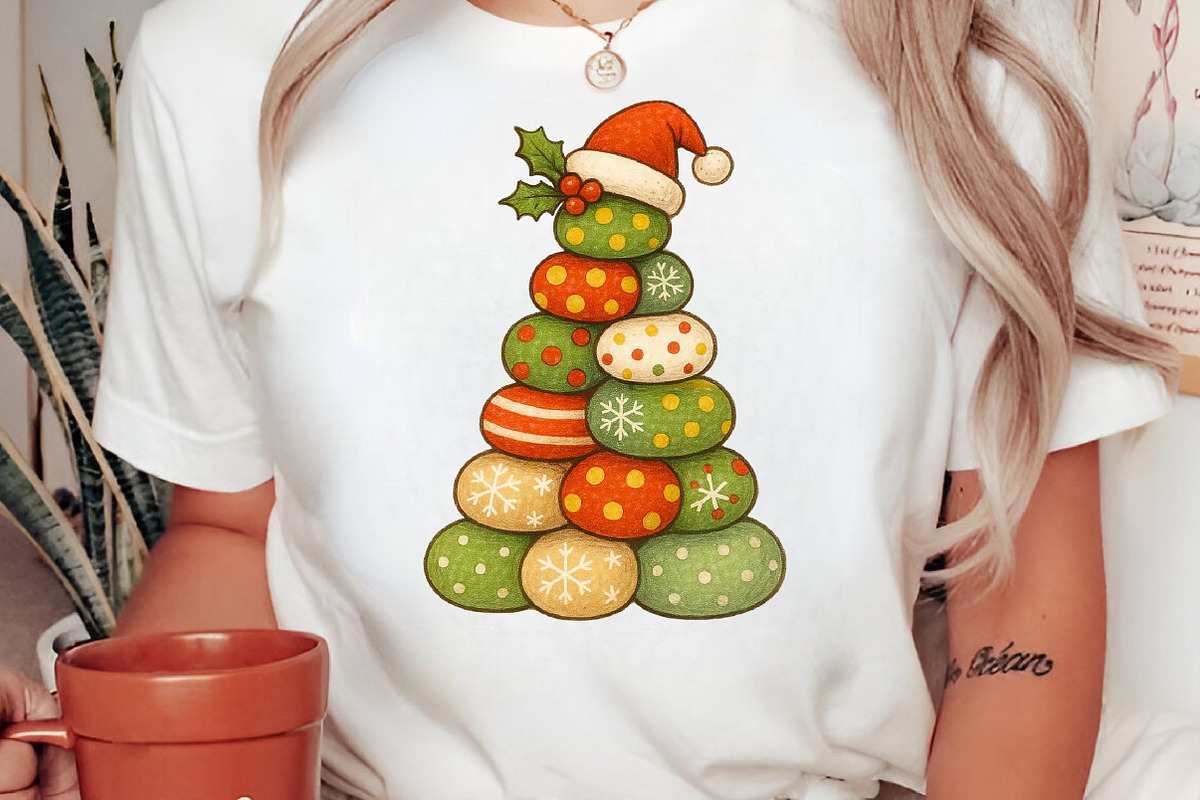 Patchwork christmas tree png, an Illustration by Libby Wishes (Photo 3 of 8)