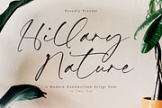 Hillary Nature Font, a Script Font by Timurtype (Thumbnail 1 of 7)