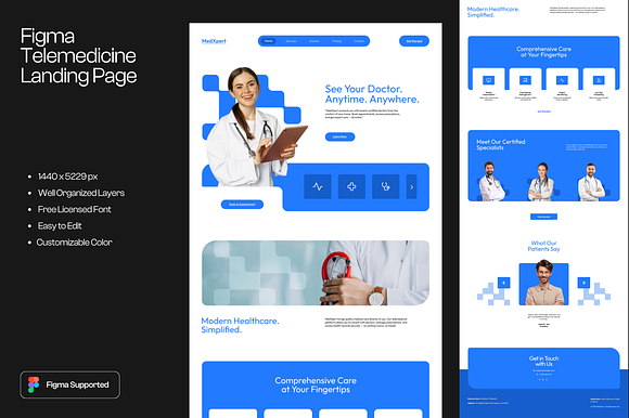 Figma Telemedicine Landing Page preview 6