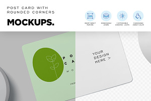 6 X 4 Inches Postcard Mockups