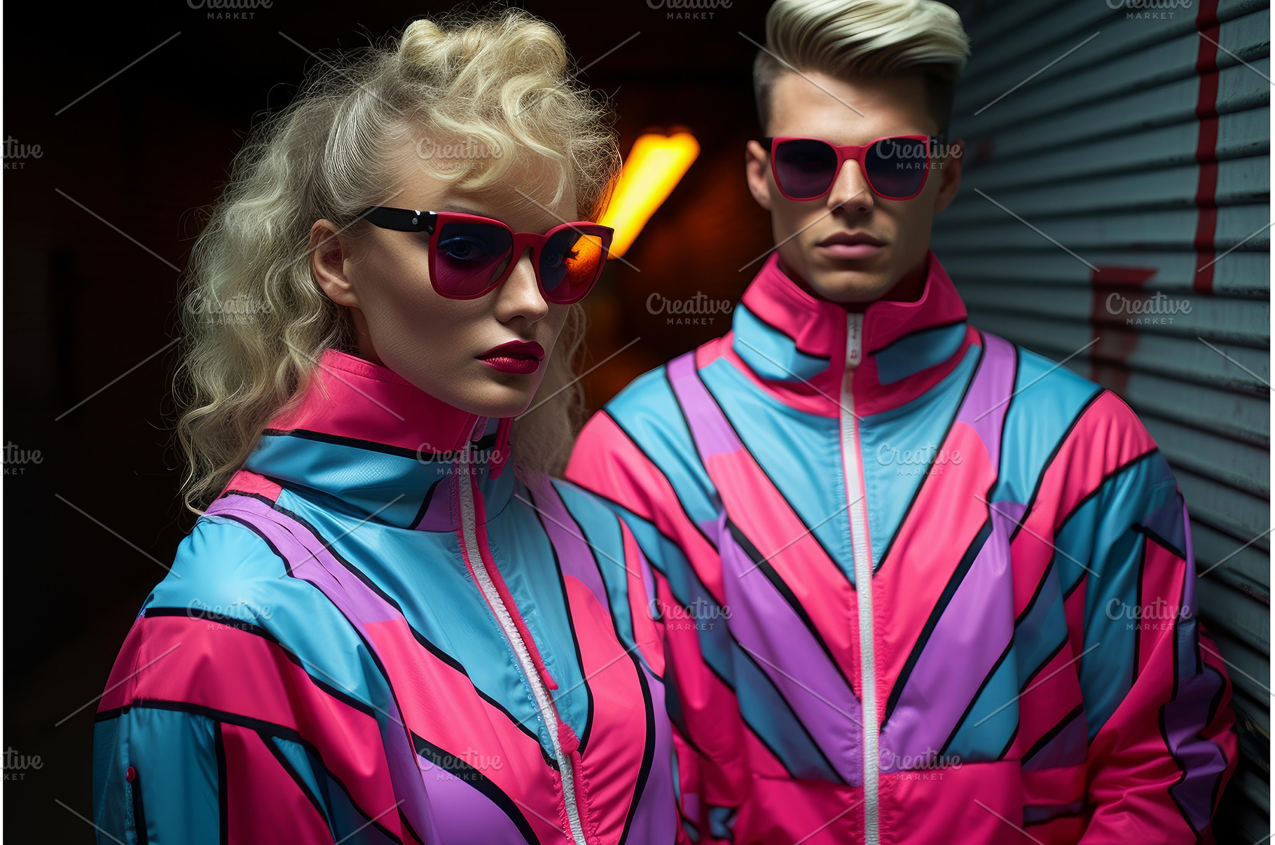 Retro-chic Retrowave fashion, a Beauty Fashion Photo by Ylivdesign