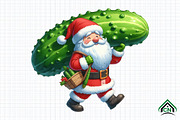 Funny Santa Pickle PNG, an Illustration by Craft Nest (Thumbnail 1 of 6)