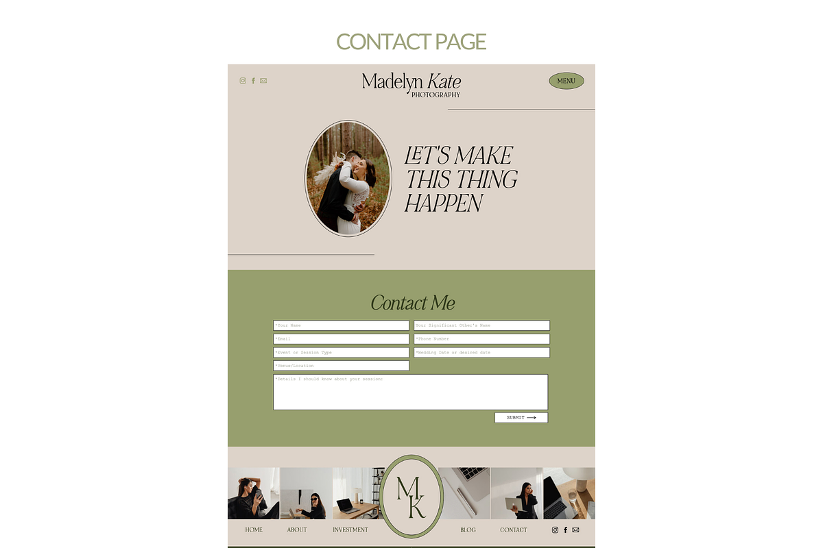 Modern Showit Website Template, a Squarespace Template by Whitney Jo Co (Photo 5 of 6)