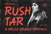 Rushtar - Brush Grunge Typeface, a Handwritten Font by Drizy (Thumbnail 1 of 10)