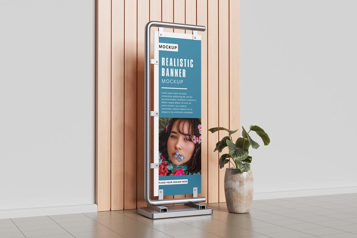 Street Banner Mockup., an Advertising Mockup by GraphicWindow (Photo 4 of 6)