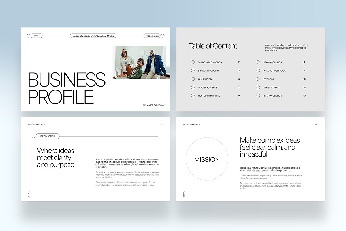 Minimalist Presentation Template, a Presentation Template by BrandPacks (Photo 2 of 7)
