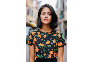Young Burmese female wearing floral, a Person Photo by Lermont51