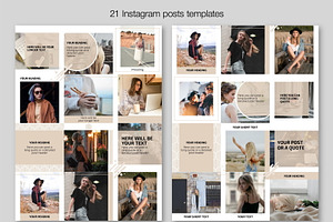 Beige Puzzle CANVA Insta Templates