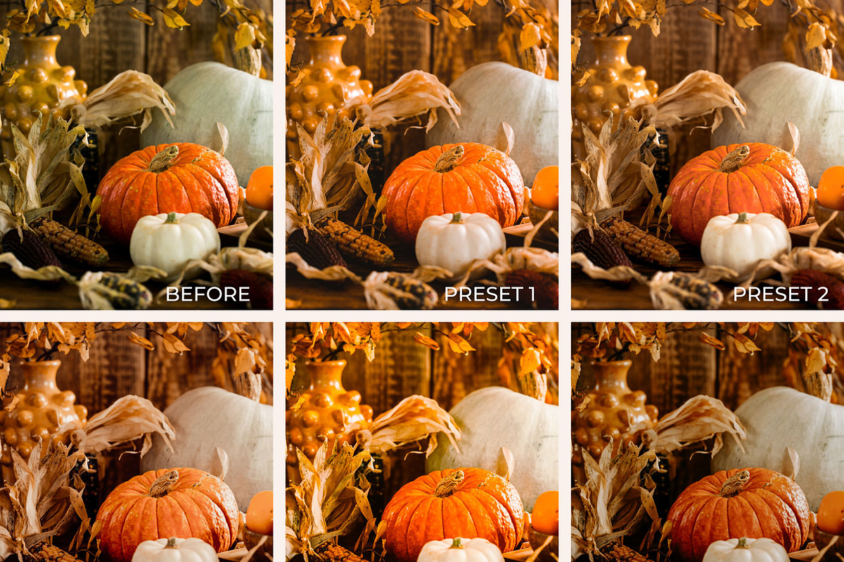 5 PUMPKIN LIGHTROOM PRESETS, an Action Add-On by Emma Kate Creative (Photo 9 of 10)
