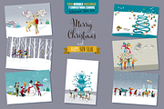 Christmas Cards and Banners Bundle, a Seasonal Illustration by ÁRTICA (Thumbnail 2 of 19)