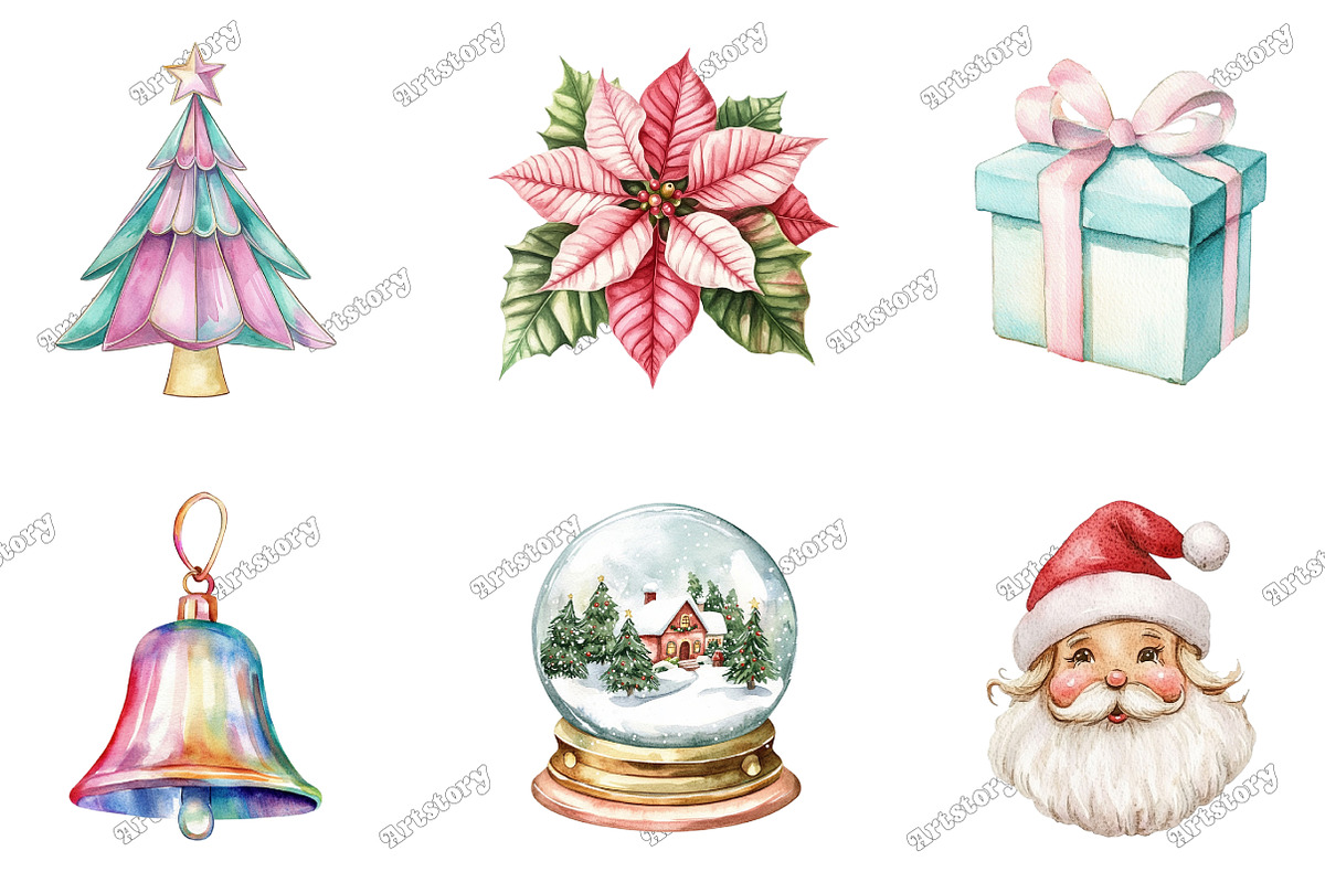 Vintage Fifties 60s Christmas Clipar, an Illustration by designcity5 (Photo 2 of 5)