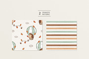 Hedgehog and air balloon, a Pattern Graphic by Olena Kuznietsova (Thumbnail 2 of 10)
