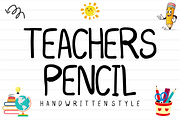 Teachers Pencil - Handwritten Font, a Handwritten Font by KiddoGlyphs Studio (Thumbnail 1 of 5)