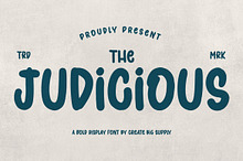 Judicious Bold and Fun Display Font