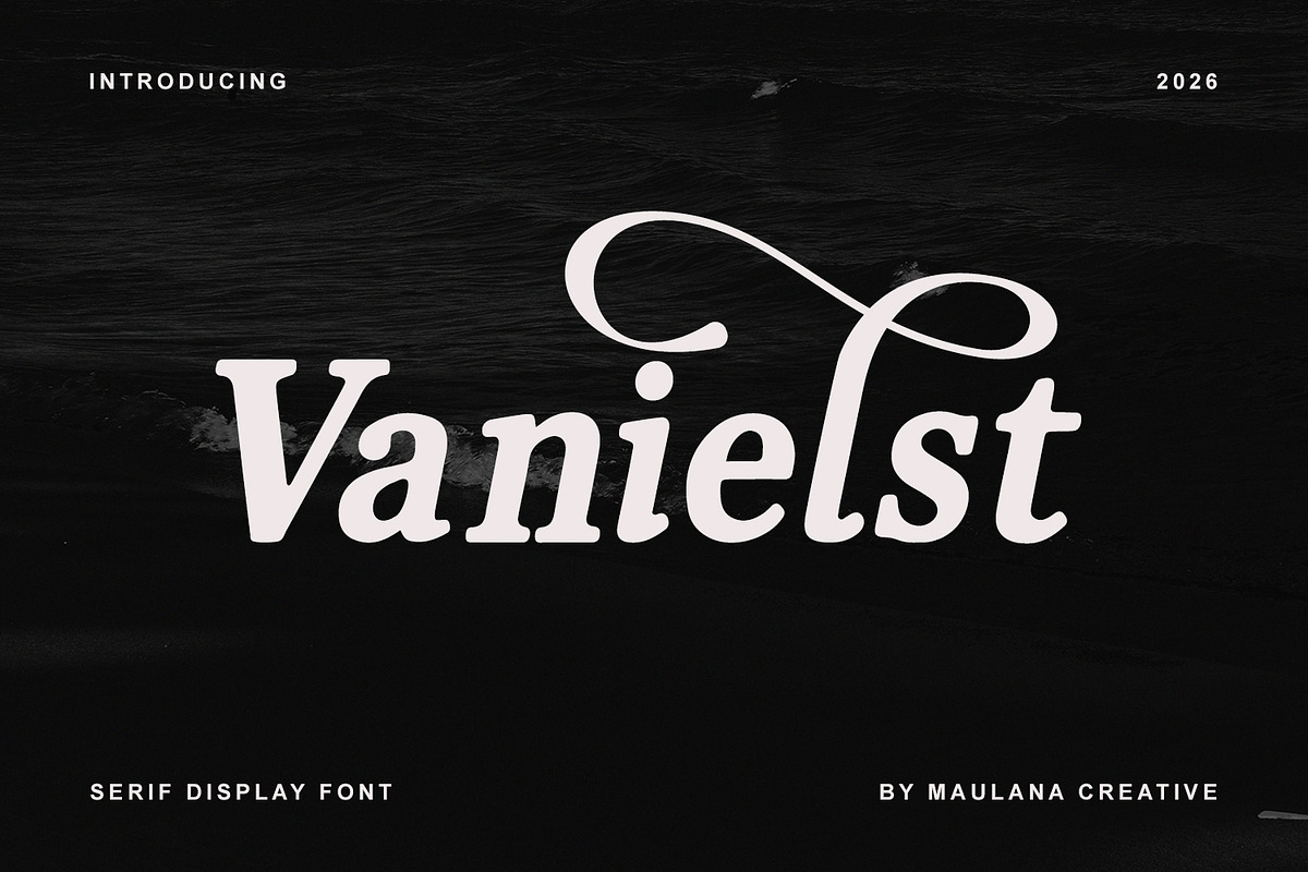 Vanielst Elegant Serif Stylistic, a Serif Font by Maulana Creative (Photo 1 of 7)