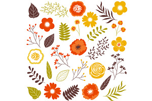 Fall Flowers Set