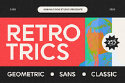 Retrotrics, a Sans Serif Font by graphicook (Thumbnail 1 of 10)