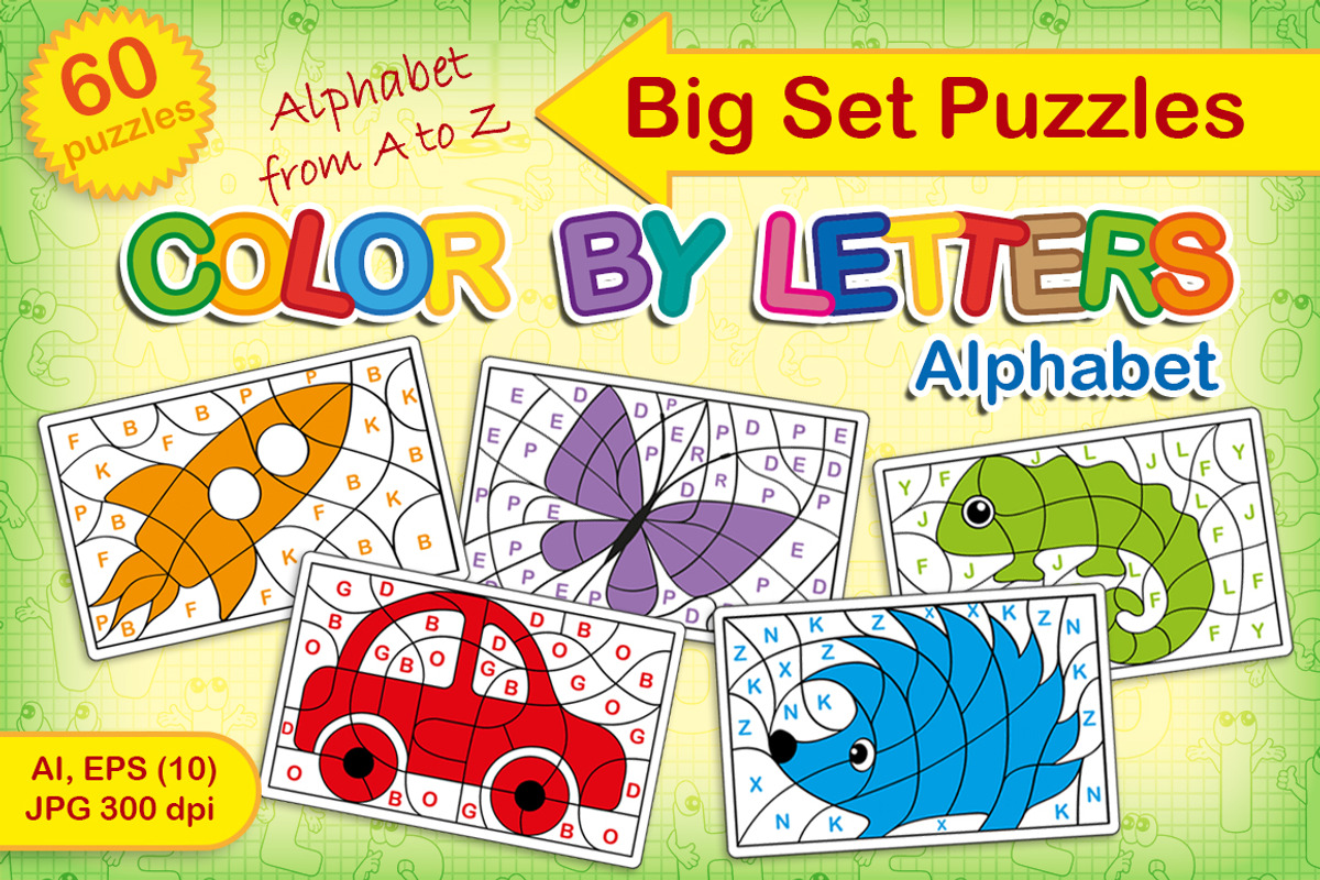 Color by letters, an Education Illustration by Nataliia Toporovska (Photo 1 of 5)