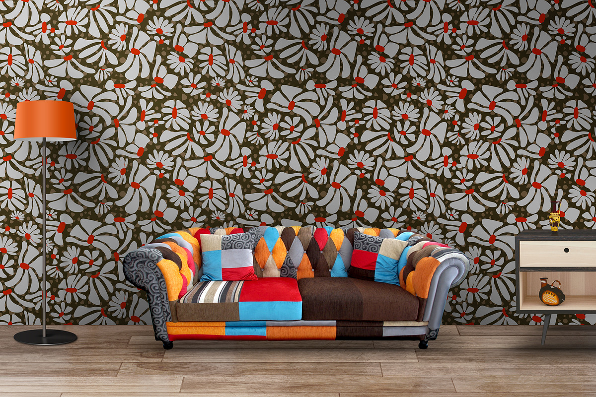 Retro Whimsy Daisy Flower, a Pattern Graphic by AAN Seamless Shop (Photo 3 of 3)