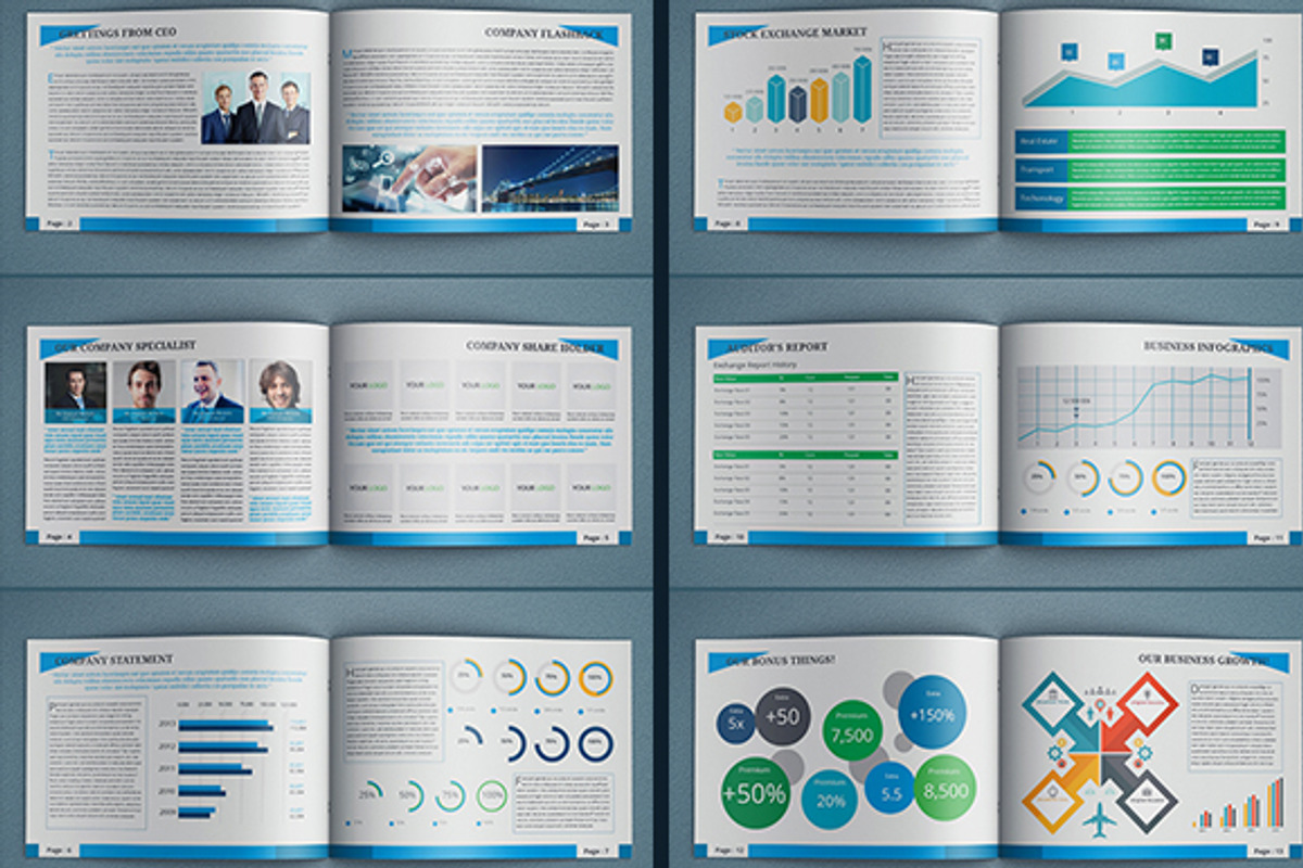 InDesign Annual Report Template, a Brochure Template by Design_Fx (Photo 2 of 4)
