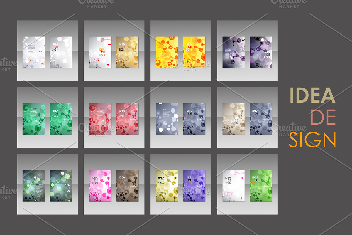 Set of covers with connections, a Brochure Template by Haisonok