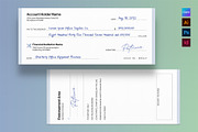 Blank Cheque / Check Template, a Stationery Template by BrandPacks (Thumbnail 6 of 6)