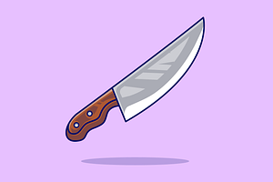 Floating Knife Cartoon Illustration, an Object Illustration by Catalyst Labs