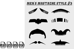 Mustache Set Vector 77