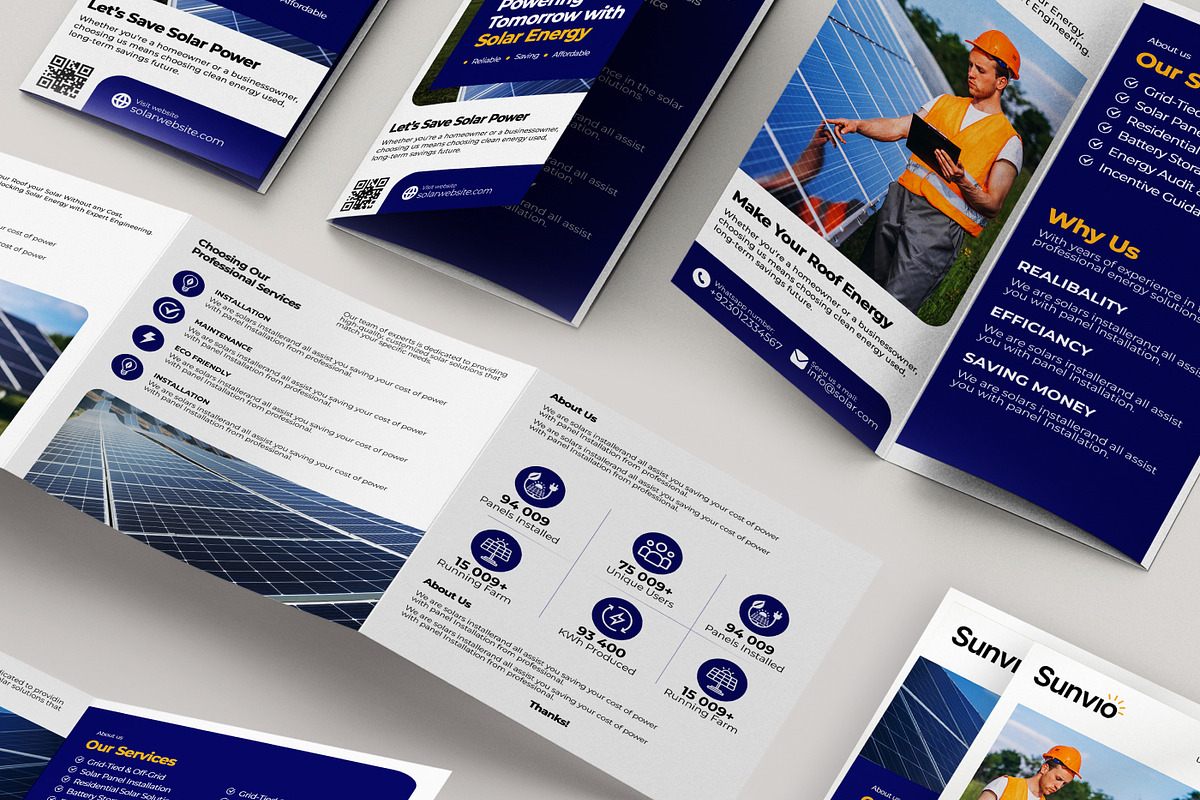 Solar Brochure and Flyer template, a Brochure Template by Soulfuldesignstudio (Photo 1 of 7)