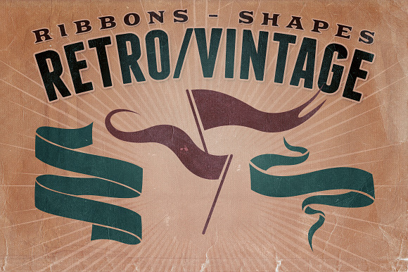 Retrovintage Shapes Ribbons