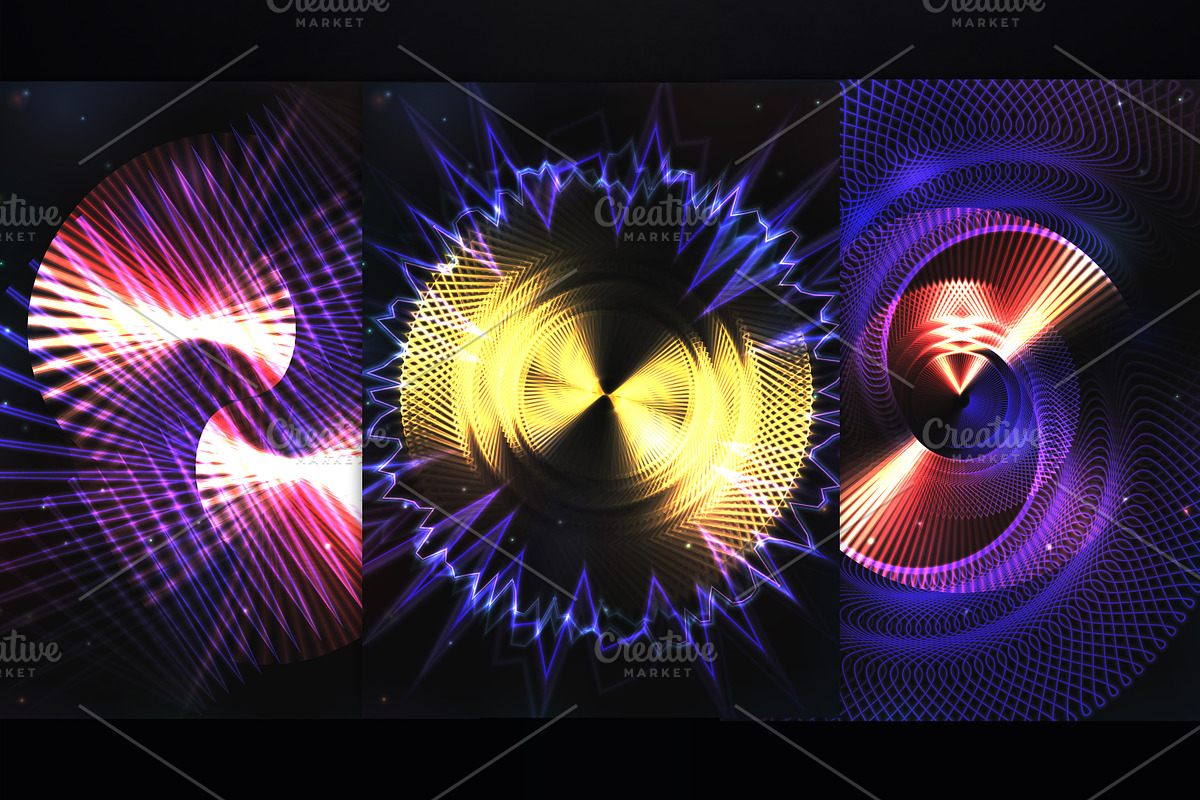 SET  21  Shining abstract background, a Flyer Template by Nadin_Lebedeva (Photo 4 of 10)