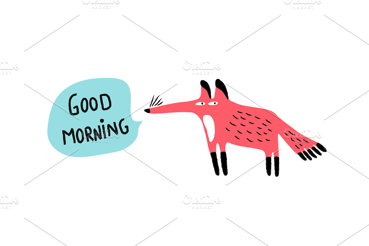 Good Morning Fox!, an Animal Illustration by Irene Loal