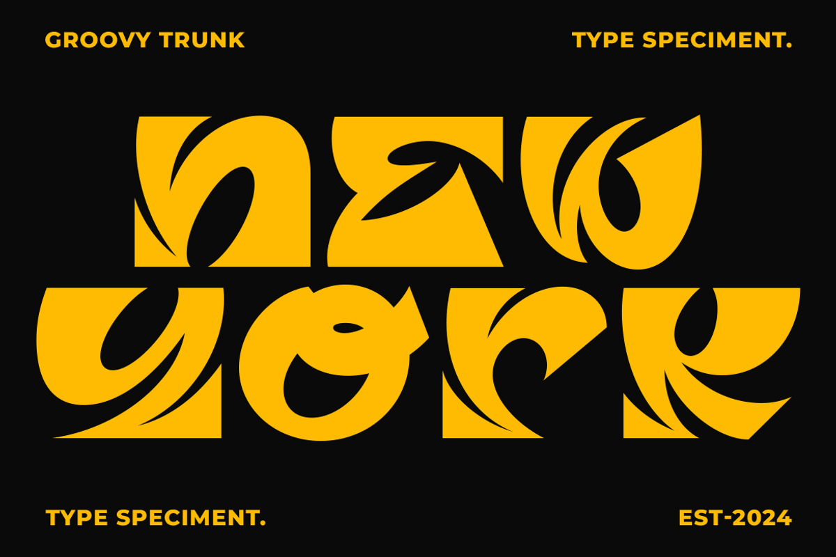GF Trunk - Funky Display Font, a Serif Font by GroovyFontCo (Photo 2 of 8)