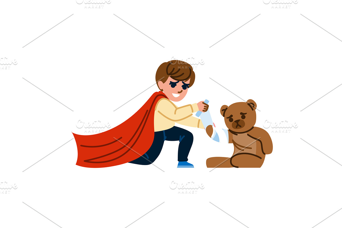 Young boy pretending to be doctor, an Object Illustration by pikepicture