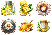 Cozy Yellow Summer Clipart, an Illustration by Pixels.Craft (Thumbnail 7 of 10)