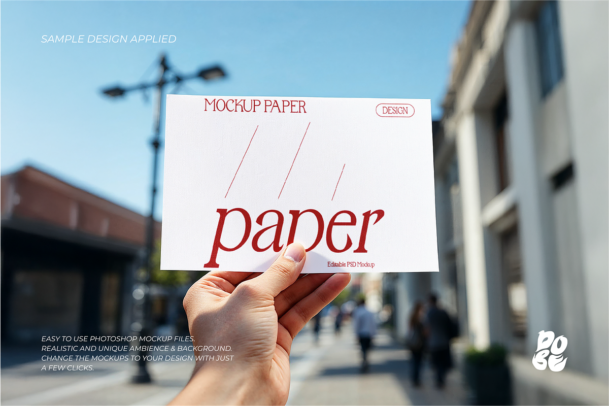 Hand and Paper Mockup Set - Vol 2, a Books & Magazine Mockup by DOBE Studio (Photo 6 of 8)
