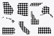 50 States SVG Bundle - Buffalo Plaid, an Illustration by OldMarket Designs (Thumbnail 3 of 12)