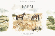 Farm Landscape, a Decorative Illustration by PeDe Designs (Thumbnail 1 of 20)
