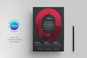 Canva Flyer Poster Design Template, a Flyer Template by DesignOriel