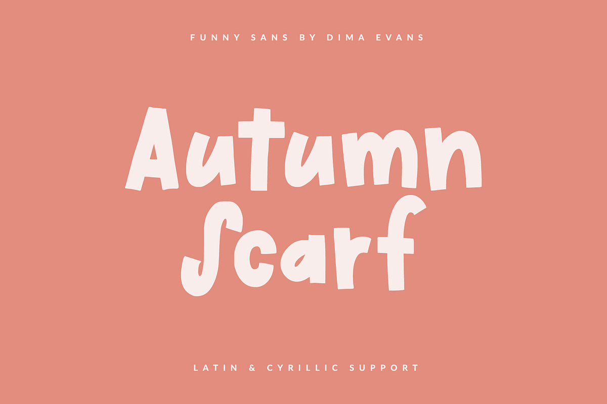 Autumn Scarf Cute Latin/Cyrillic, a Handwritten Font by supfonts (Photo 1 of 12)