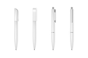 Set Of Blank Vector Pens.